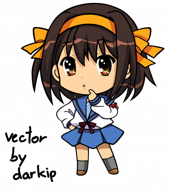 Chibi School Girls - Anime School Girl Chibi - Transparent PNG Free Download