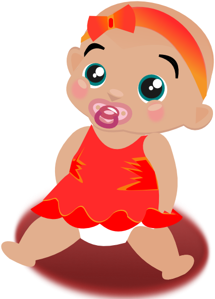Free Vector Baby Girl Clip Art - Animation Baby Girl - Transparent PNG Free Download