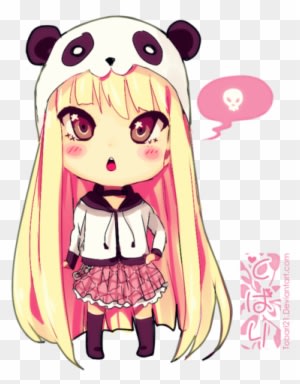 Sweet Chibi Panda Girl By Aoitorix - Anime Chibi Girl Panda - Transparent PNG Free Download