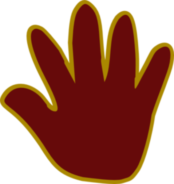 Hand Print Outlined Md - Hand Of A Baby Animated Transparent - Transparent PNG Free Download