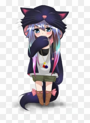 Half Demon Half Angel Anime Download - Chibi Anime Neko Girl - Transparent PNG Free Download