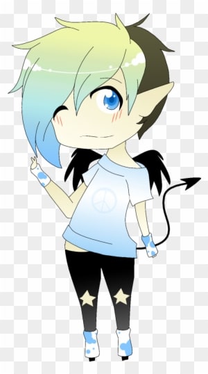 Chibi Anime Demon Girl - Transparent PNG Free Download