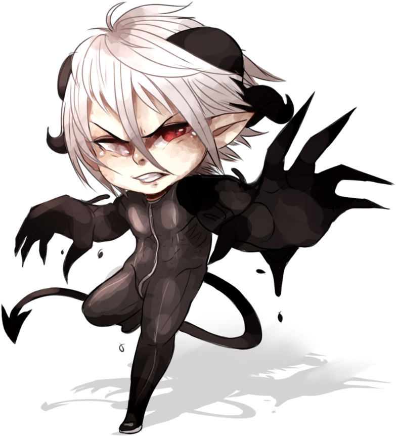 Athren Chibi By Athrennn - Anime Boy Chibi Demon - Transparent PNG Free Download