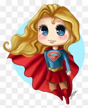 Supergirl Chibi By Artbox99 - Super Girl Animated Png - Transparent PNG Free Download