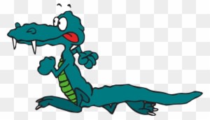 Alligator Clipart Scared - Running Animal Clip Art - Transparent PNG Free Download