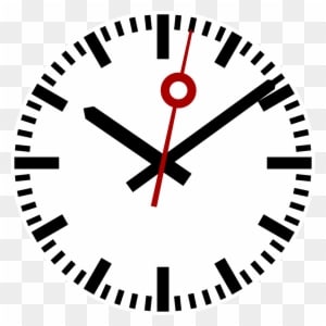 Swiss Railway Clock - Animated Gif Clock Ticking - Transparent PNG Free Download