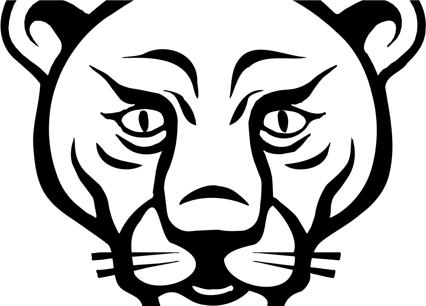 Animal Faces Lion Black White Line Art Coloring Sheet - Animals Faces To Draw - Transparent PNG Free Download