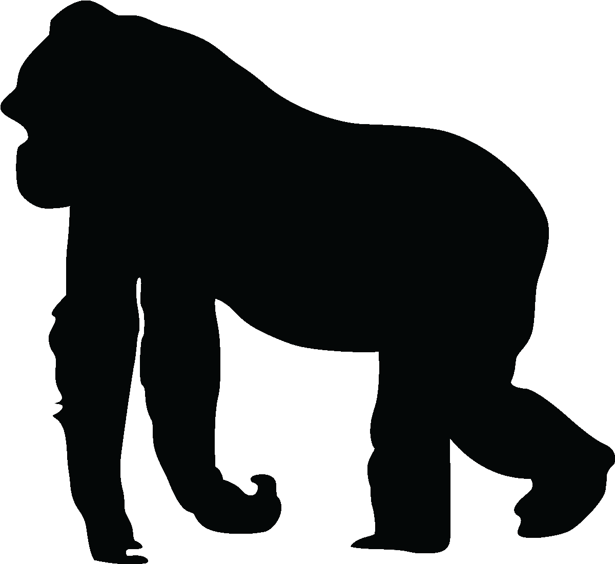Gorilla Silhouette Silhouette Gorilla Wall Â€¦ Pinteresâ€¦ - Animal Silhouettes - Transparent PNG Free Download