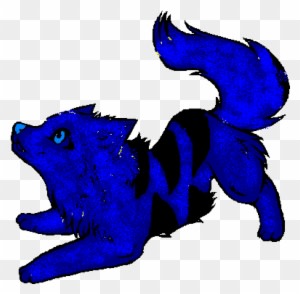 Starry Night Wolf Pup Adoptable Closed By Dragonitemessenger - Anime Blue Wolf Pup - Transparent PNG Free Download