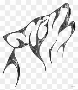 Prismatic Wolf Animal Free Black White Clipart Images - Native American Drawings Of Animals - Transparent PNG Free Download
