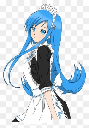 Anime Maid By Animiewolfgirl - Blue Anime Wolf Girl Png - Transparent PNG Free Download