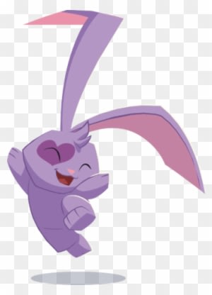 Bunny Purple Heart - Bunny From Animal Jam - Transparent PNG Free Download