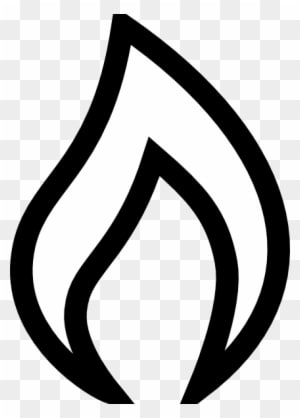 Flame Clipart Simple - Natural Gas Clipart Black And White - Transparent PNG Free Download