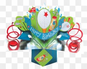 Happy Birthday Golf Pop-up Card - Second Nature Pop Up - Golf - Transparent PNG Free Download