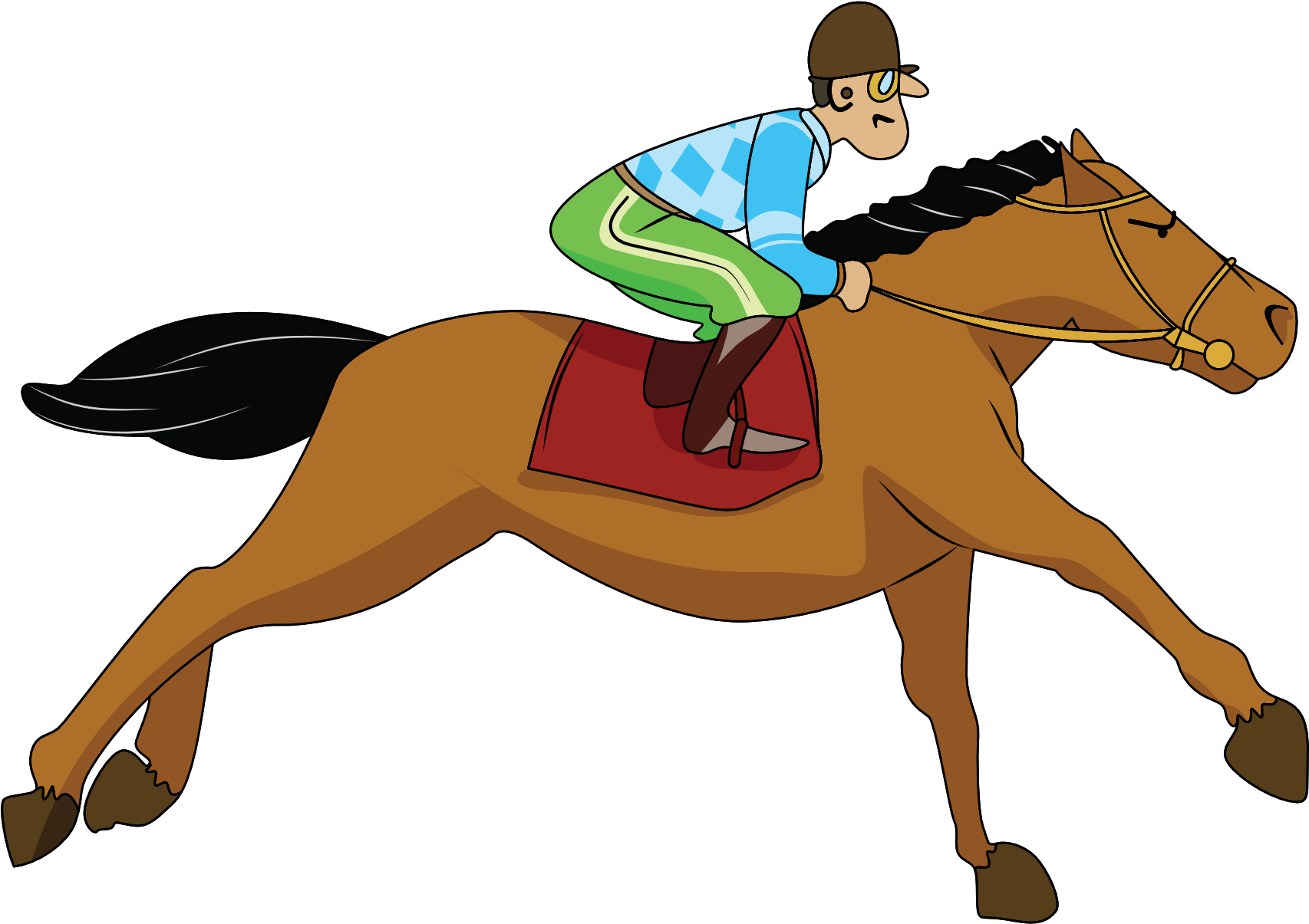 Galloping - Horse - Clipart - Mad Hatter On Horseback Tote Bag, Adult Unisex, Natural - Transparent PNG Free Download