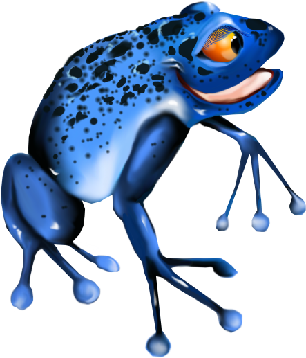 Blue Frog Clipart - Fun Blue Frog Bag, Adult Unisex, Natural - Transparent PNG Free Download