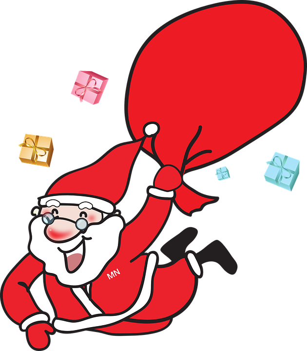 Santa Elephant Cliparts 17, Buy Clip Art - Laughing Santa Claus Large Tote Bag, Natural, Large - Transparent PNG Free Download