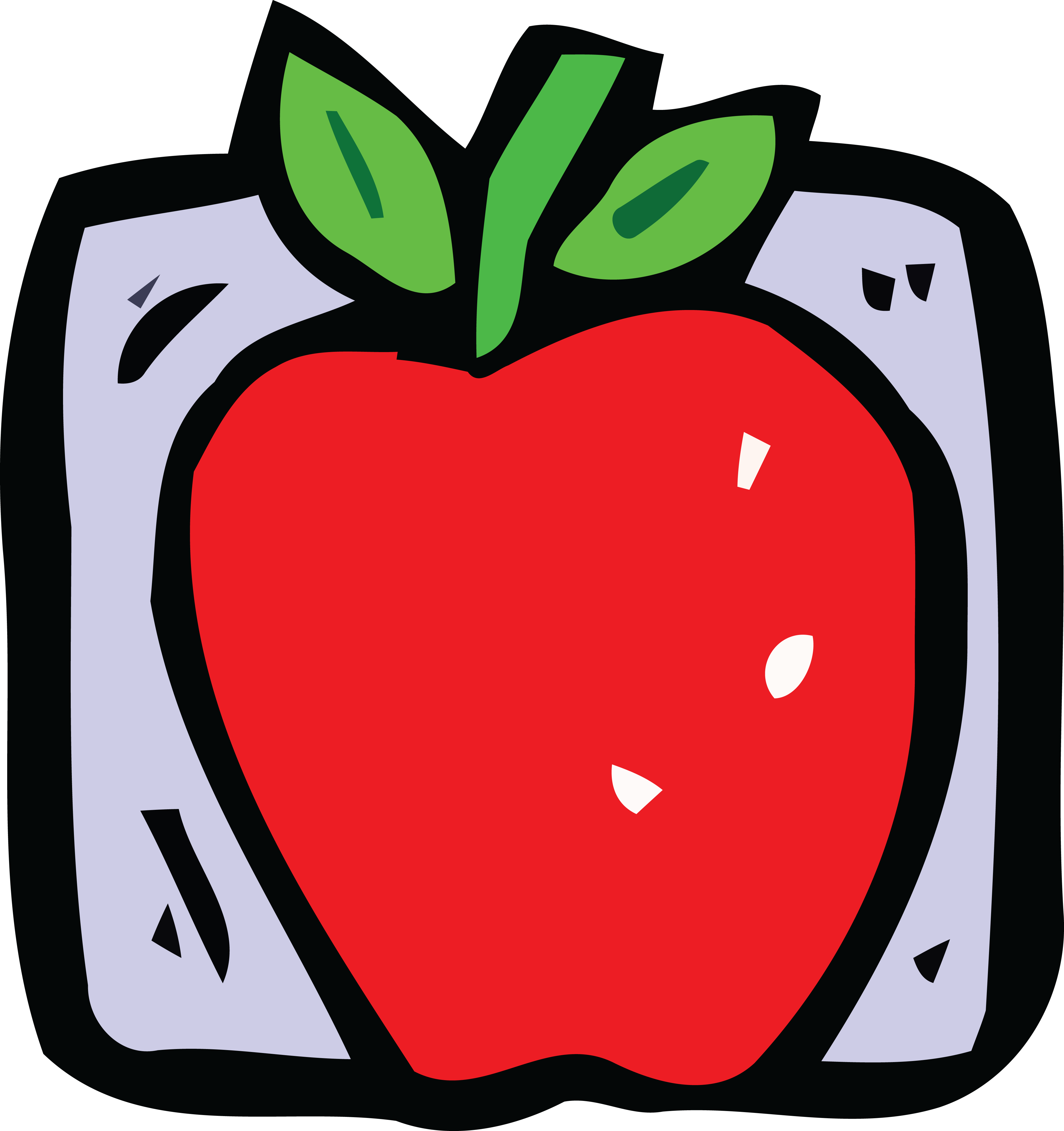 Free Clipart Of A Red Apple - Fresh Apple. Large Tote Bag, Adult Unisex, Natural, - Transparent PNG Free Download