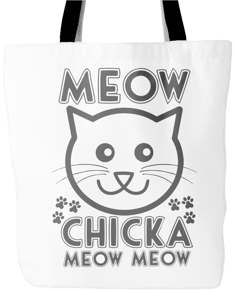 Meow Chicka Meow Meow Tote Bag - Cats Are People Too, Tote Handbag, Adult Unisex, Natural - Transparent PNG Free Download