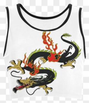 Chinese Dragon Black Women's Crop Top - Black Chinese Dragon Tote Bag, Adult Unisex, Natural - Transparent PNG Free Download