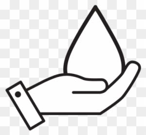 Line Hand With Natural Water Drop - Natural Environment - Transparent PNG Free Download