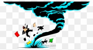Tornado Cartoon Livre De Direitos Vetores Clip Art - Cartoons Of Natural Disasters - Transparent PNG Free Download