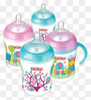 Nuby Natural Touch Redaqua 9oz - Nuby Natural Touch 360 Bottle To Cup - Transparent PNG Free Download