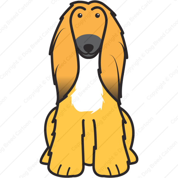 Shop Buy Dog Caricature Download Dog Breed Cartoon - Afghan Hound Dog Cartoon Tote Bag, Adult Unisex, Natural - Transparent PNG Free Download