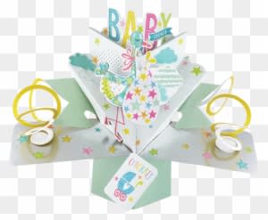 Baby Shower Pop-up Greeting Card - Second Nature Pop Up Baby Shower Card - Transparent PNG Free Download