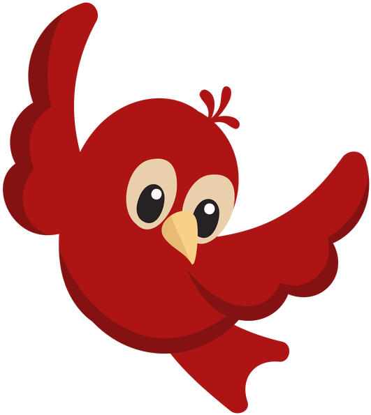 Said One Bird To The Other, "i Know Spring Is Just - Cartoon Red Bird Large Tote Bag, Natural, Large - Transparent PNG Free Download