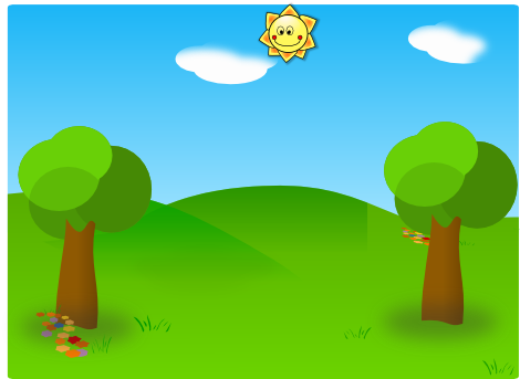 Image Result For Cartoon Trees Up A Hill - Green Nature Clipart Png - Transparent PNG Free Download