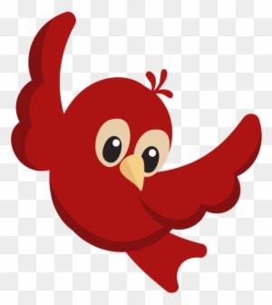 Said One Bird To The Other, "i Know Spring Is Just - Cartoon Red Bird Large Tote Bag, Natural, Large - Transparent PNG Free Download