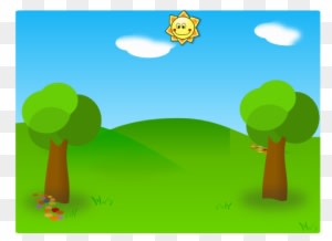 Image Result For Cartoon Trees Up A Hill - Green Nature Clipart Png - Transparent PNG Free Download