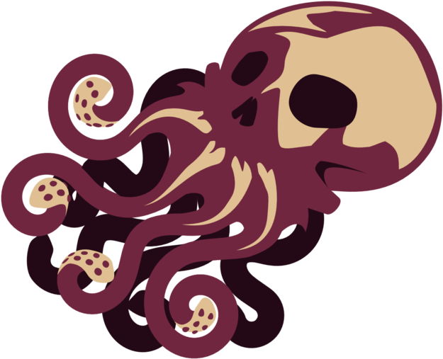 Skull Octopus By Figbeater - Skull Octopus Large Tote Bag, Adult Unisex, Natural, - Transparent PNG Free Download