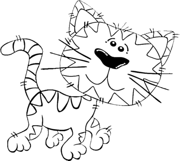 Download Hd Cartoon Cat Coloring Pages, Download Hq - Crazy Cat Budget Tote Bag, Adult Unisex, Natural And - Transparent PNG Free Download