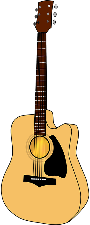 Acoustic Guitar Clipart Yellow Guitar - Epiphone Pro 1 Acoustic Guitar Natural - Transparent PNG Free Download