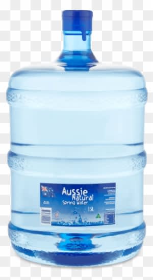 Water Bottle Png Image - Aussie Natural Spring Water 15l - Transparent PNG Free Download