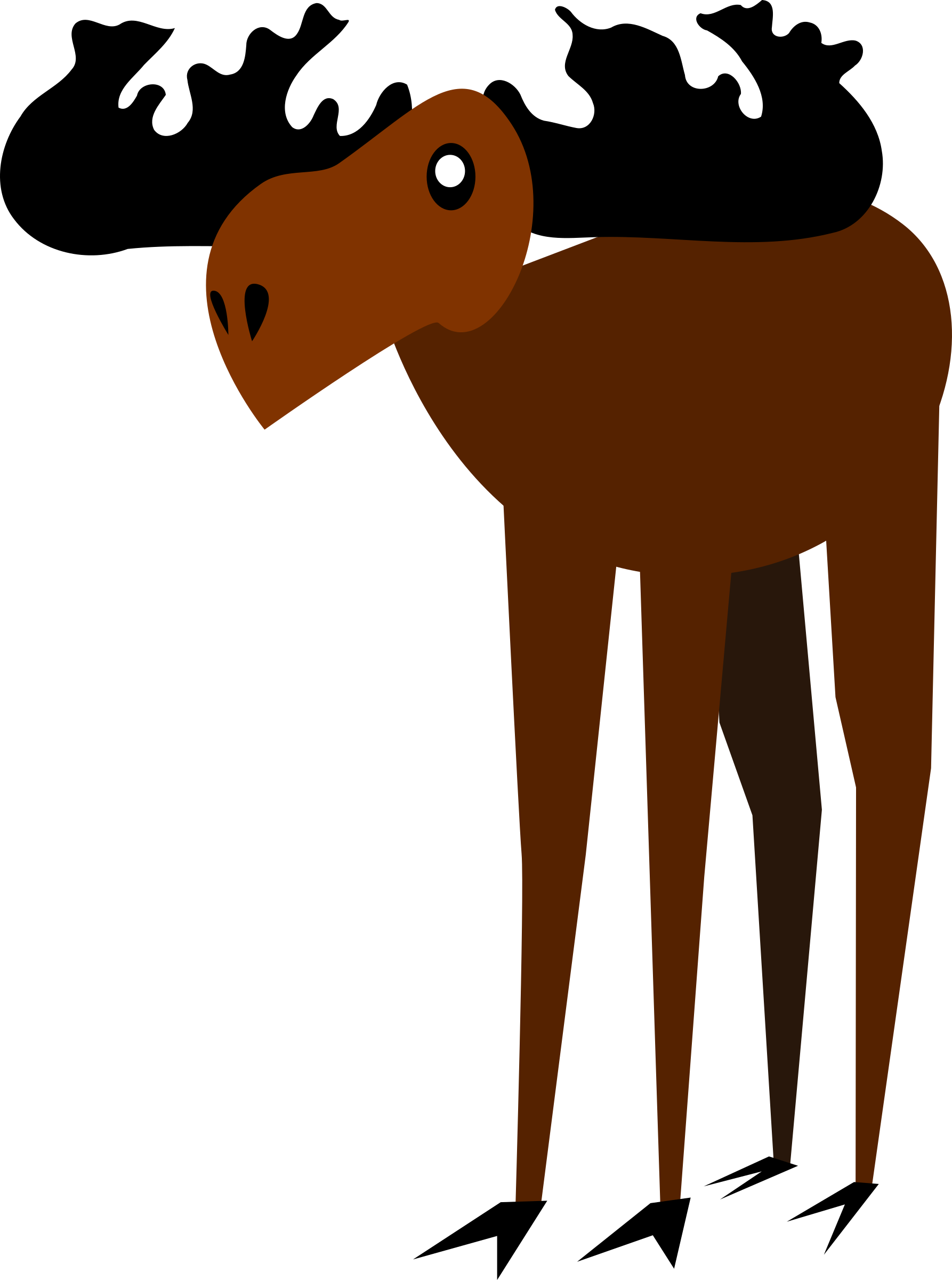 Big Image - Moose I Love Nature Hunting Funny T Shirt Tees - Transparent PNG Free Download