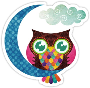 Stickers - My Crescent Owl Tote Bag, Adult Unisex, Natural - Transparent PNG Free Download