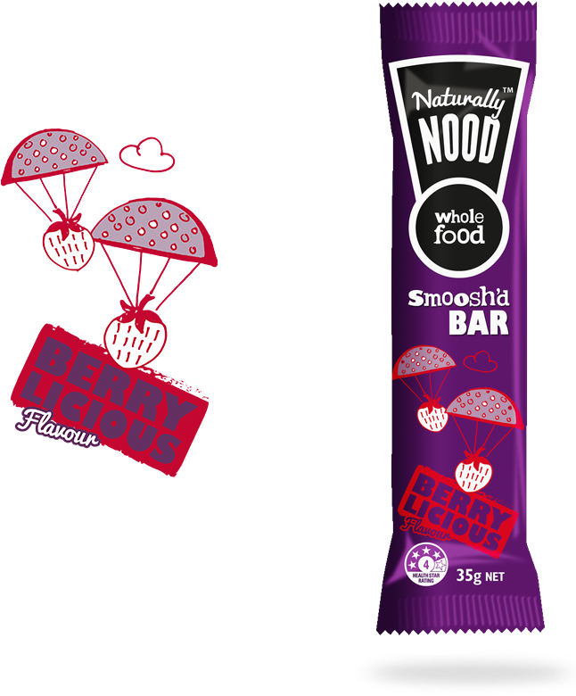Cocoa & Orange Tango Berry Licious Flavour - Naturally Nood Bar Berry Licious 4pk - Transparent PNG Free Download