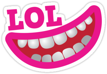 Lol Laugh Out Loud Smiling Teeth By Jazzydevil - Lol Large Tote Bag, Adult Unisex, Natural, Large - Transparent PNG Free Download