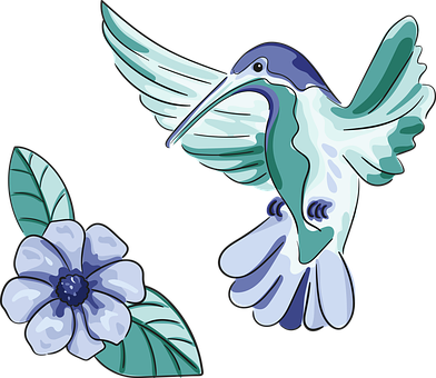 Hummingbird, Bird, Flower, Nature - Flower Nature Animal - Transparent PNG Free Download