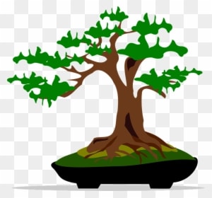 Bonsai Clip Art Flora Nature Plant Tree - Bonsai Clip Art - Transparent PNG Free Download