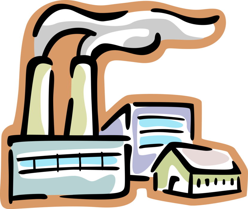 Ideal Natural Resources Clipart Factory With Smokestack - Smoke Stack Clip Art Transparent - Transparent PNG Free Download