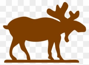 Moose Silhouette Huge Stand Christmas Nature - Logo With A Moose - Transparent PNG Free Download