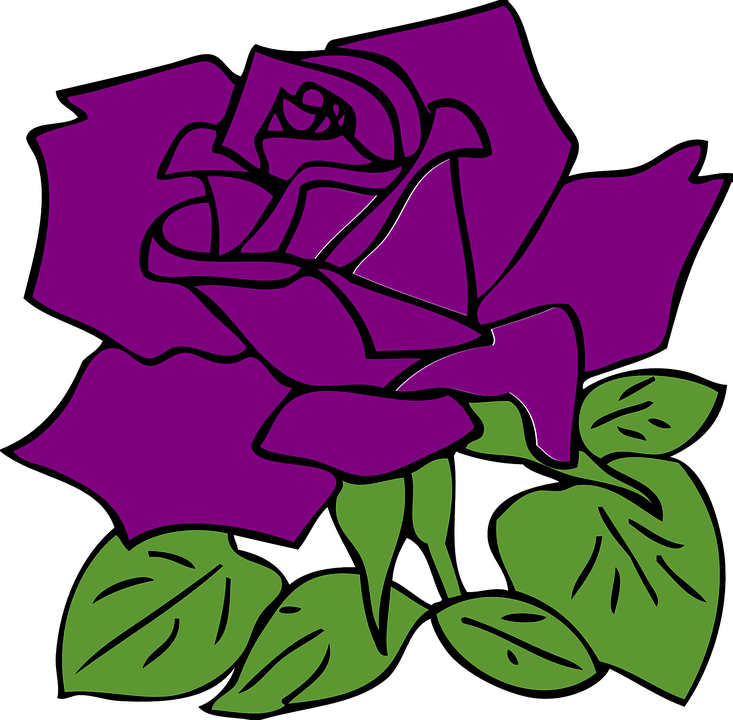 Rose Clipart Nature - Clip Art Purple Rose - Transparent PNG Free Download
