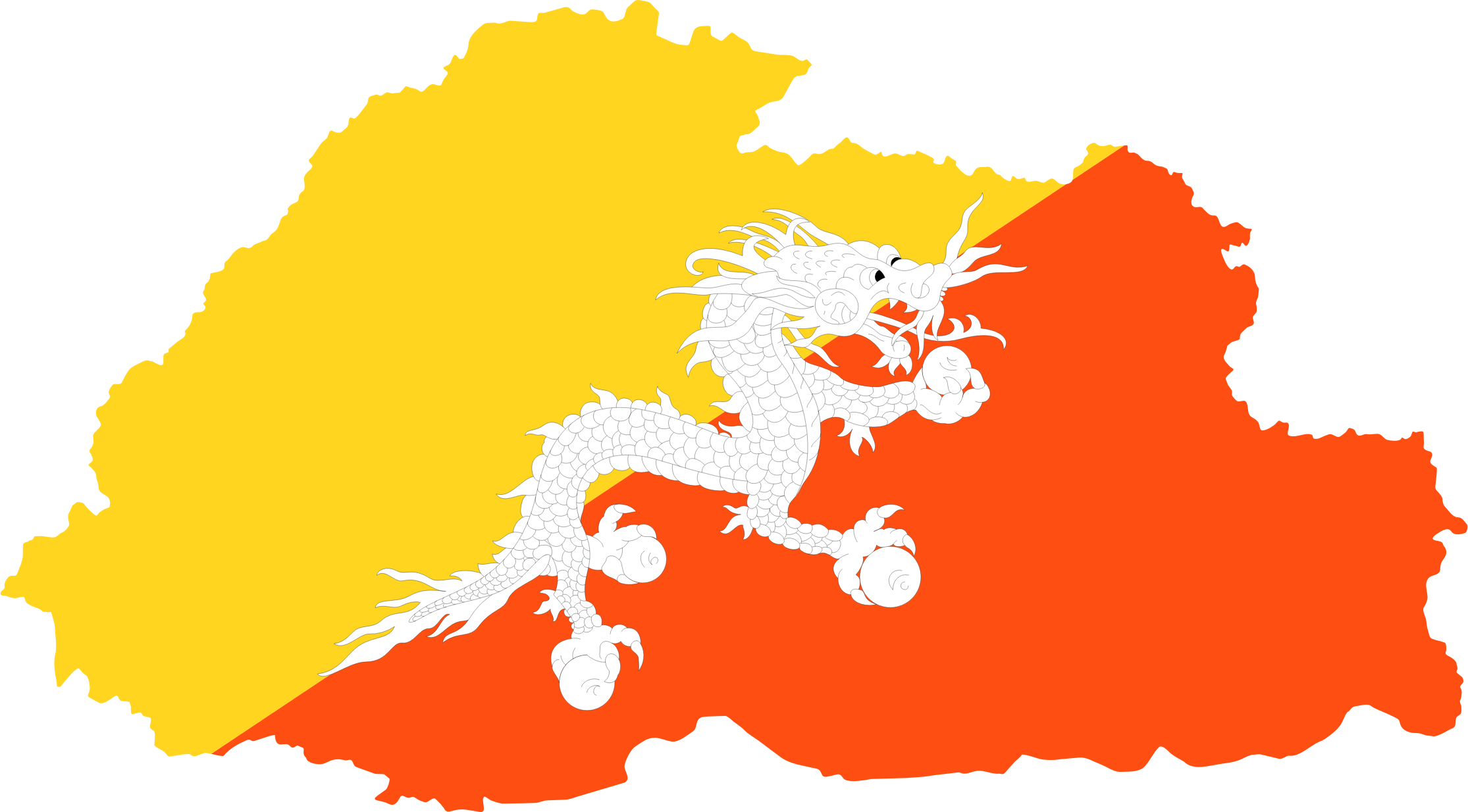 Bhutan Is Blessed With A Natural Living Culture And - Hard Flag To Draw - Transparent PNG Free Download