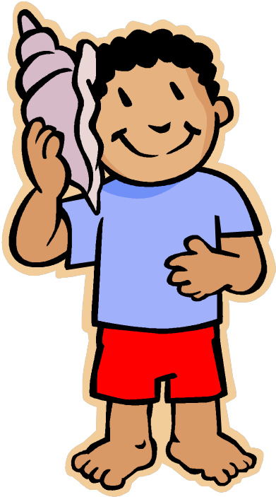 Children's Programs - Child With Shell Clipart - Transparent PNG Free Download