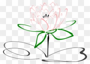 Lotus Flower Blossom Plant Nature Pink Blo - Drawing Black And White Flower Clip Art - Transparent PNG Free Download