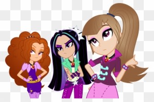 Edit, Equestria Girls, Human Coloration, Natural Hair - Eg Base Dazzlings - Transparent PNG Free Download